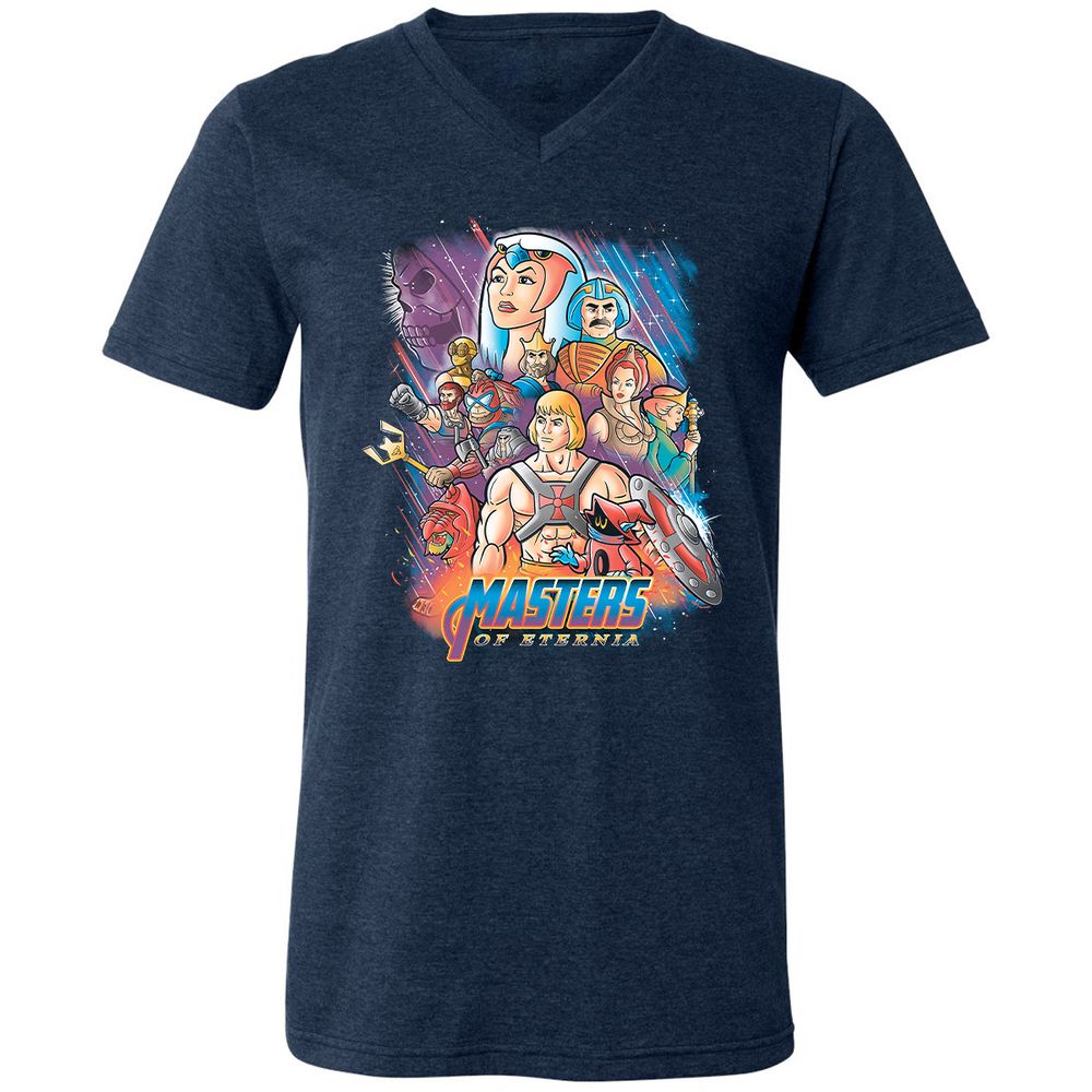 Unisex V-Neck T-Shirt - BCEGL4P8 - Heather Navy - 15