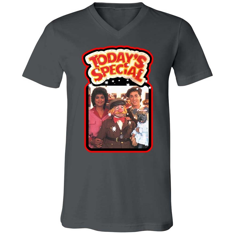 Unisex V-Neck T-Shirt - 3SAXVY7Q - Asphalt - 16