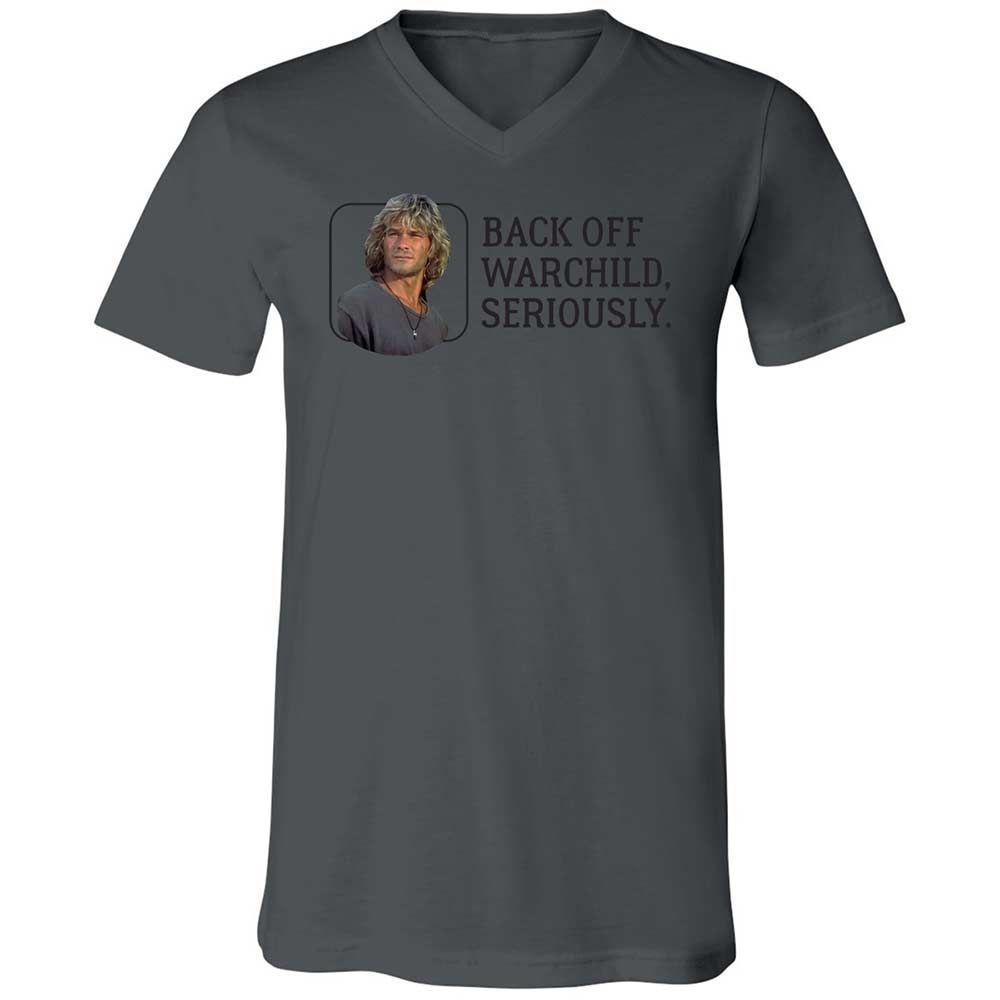 Unisex V-Neck T-Shirt - ZEWKMKDA - Asphalt - 16