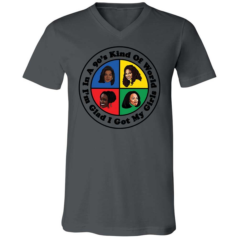 Unisex V-Neck T-Shirt - S46J1YTM - Asphalt - 16