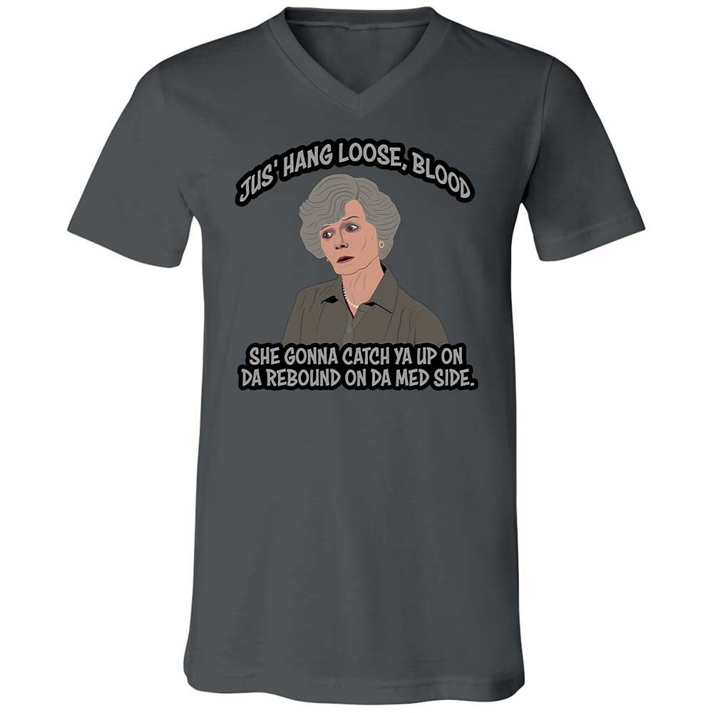 Unisex V-Neck T-Shirt - WQ8A7ZQK - Asphalt - 16