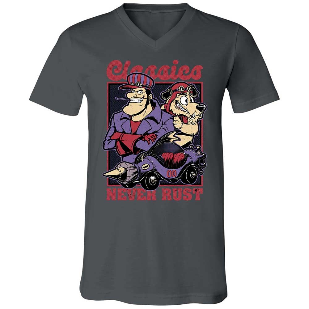 Unisex V-Neck T-Shirt - RBGTEHSV - Asphalt - 16