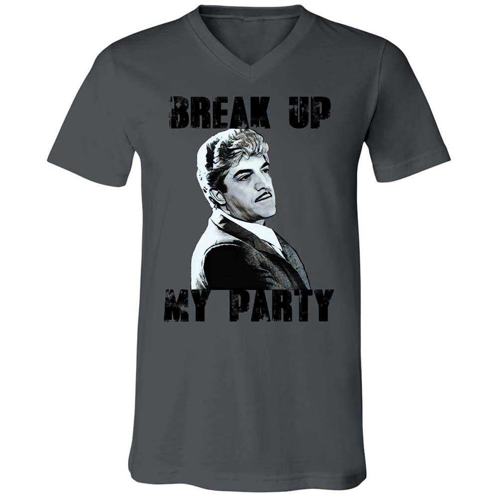 Unisex V-Neck T-Shirt - C1PTR55T - Asphalt - 16