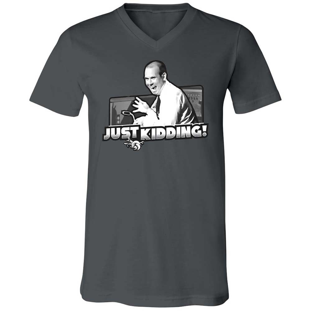 Unisex V-Neck T-Shirt - JZWFLF69 - Asphalt - 16