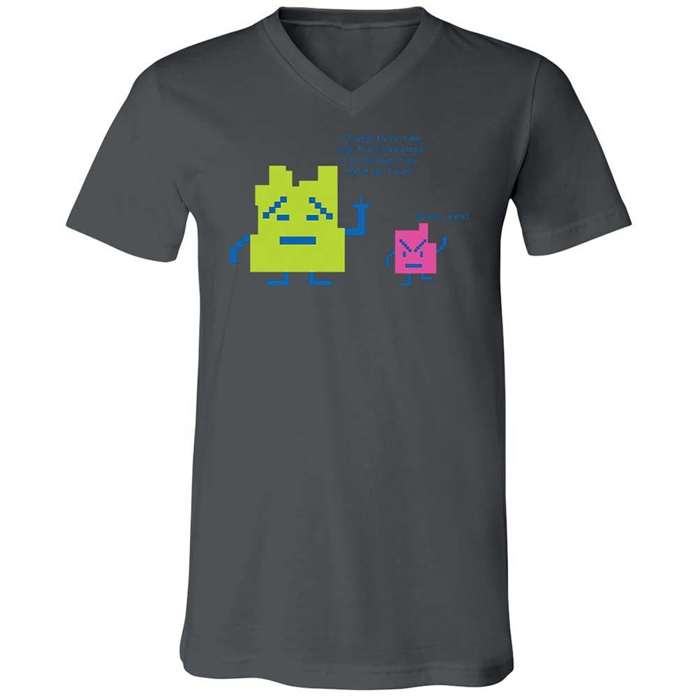 Unisex V-Neck T-Shirt - FJ7DM54A - Asphalt - 16