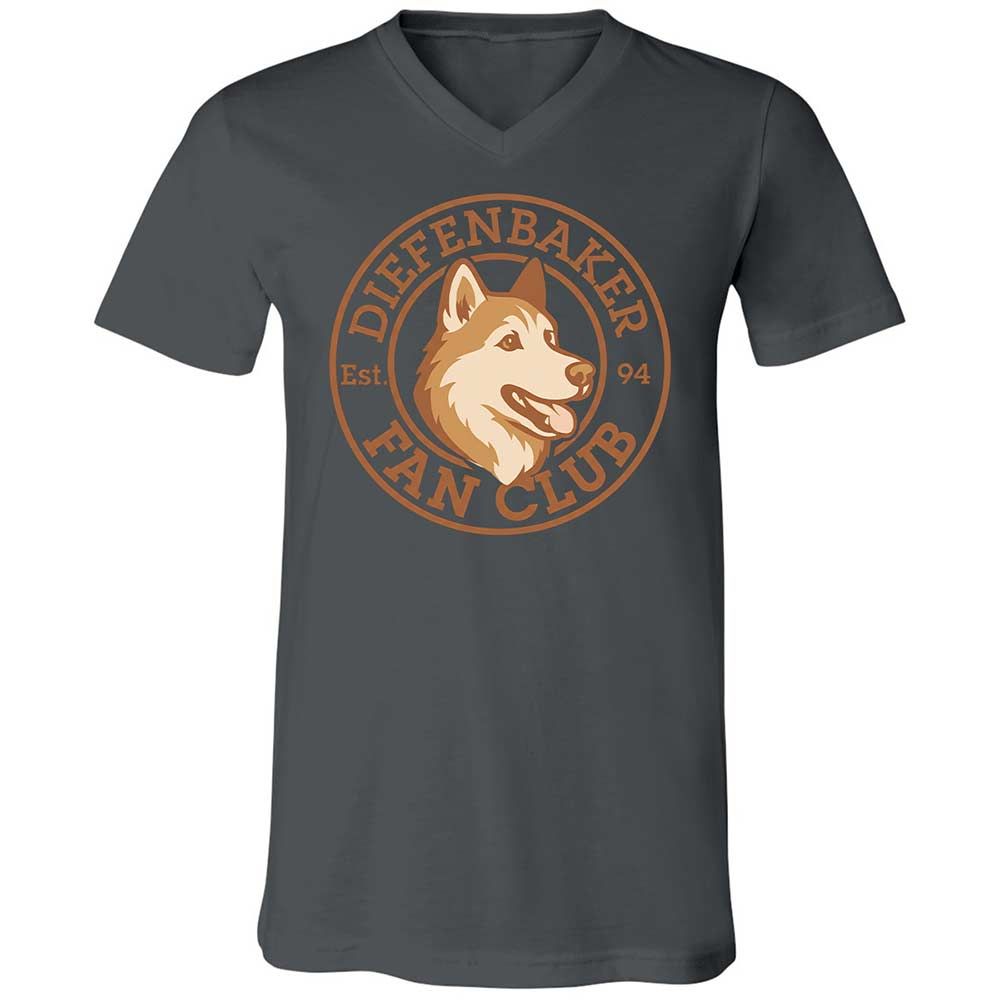 Unisex V-Neck T-Shirt - RFMCS77Z - Asphalt - 16
