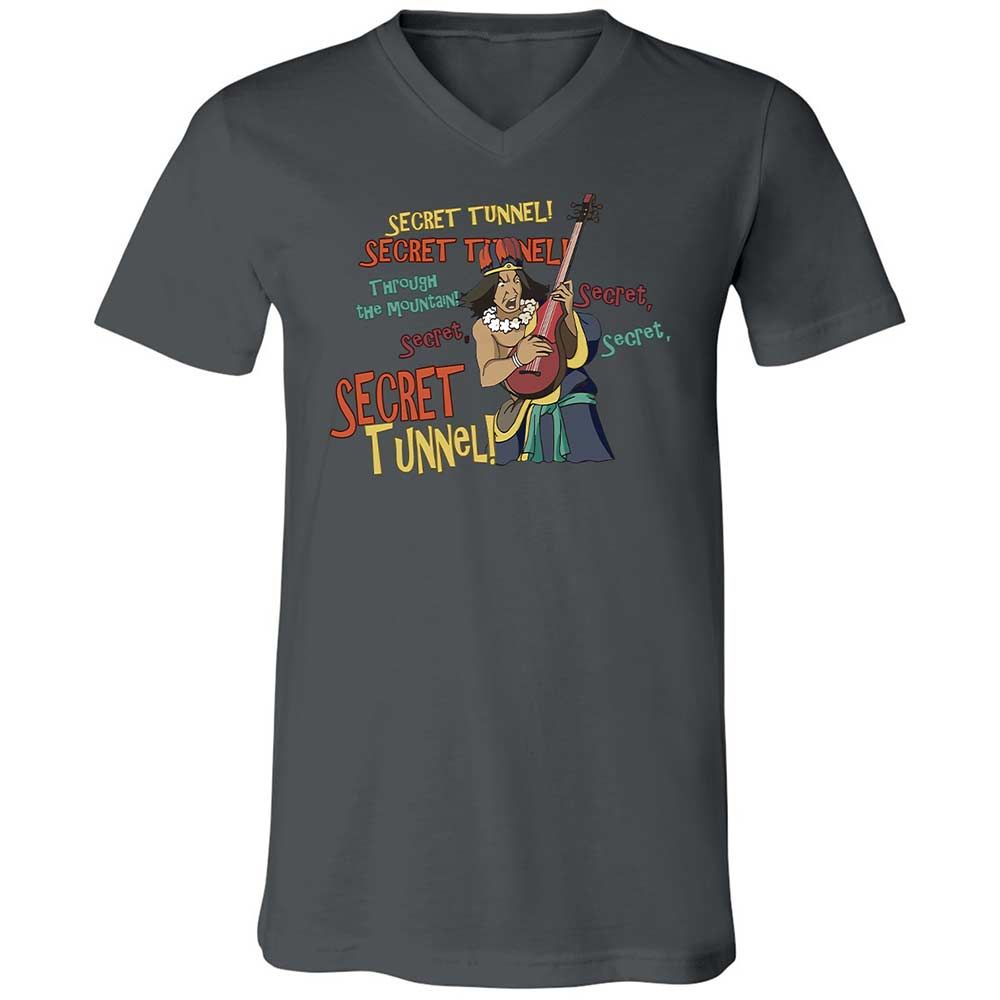 Unisex V-Neck T-Shirt - PQZ9ZBE1 - Asphalt - 16