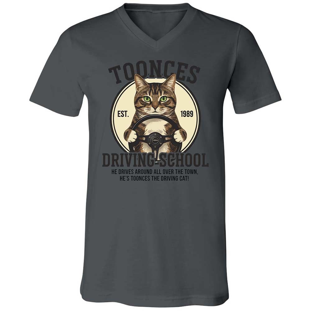 Unisex V-Neck T-Shirt - Z54PRZMU - Asphalt - 16