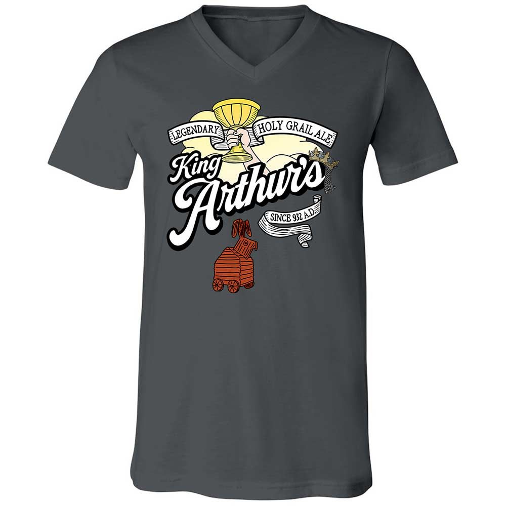 Unisex V-Neck T-Shirt - L9RJ9SG1 - Asphalt - 16