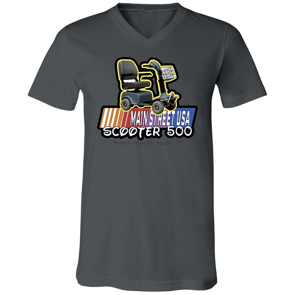 Unisex V-Neck T-Shirt - 2D6AB9UB - Asphalt - 16