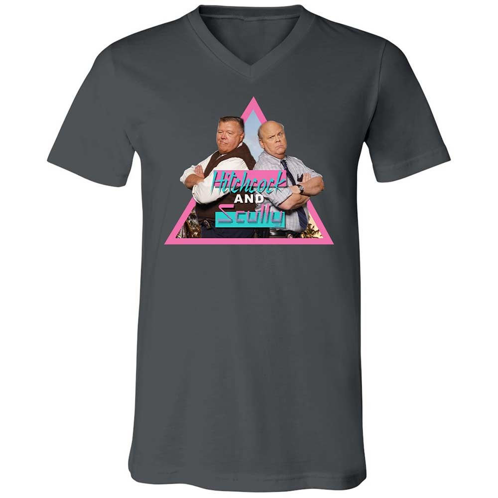 Unisex V-Neck T-Shirt - H5GK2YRW - Asphalt - 16