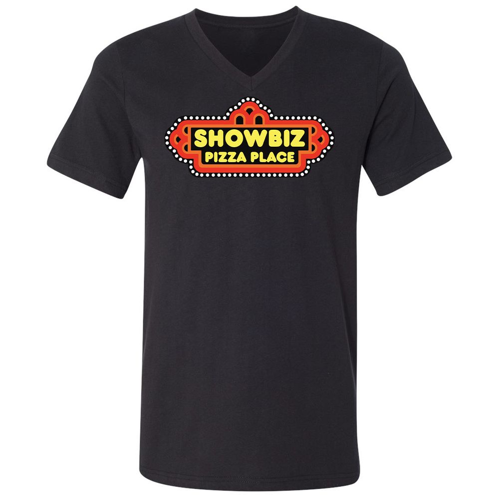 Unisex V-Neck T-Shirt - CNWXB6JX - Black - 16
