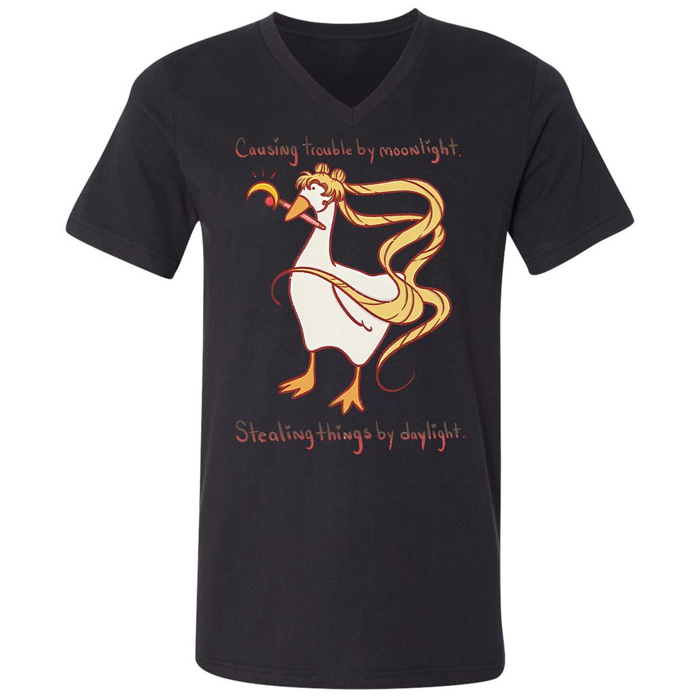 Unisex V-Neck T-Shirt - ZKGMHG1G - Black - 16