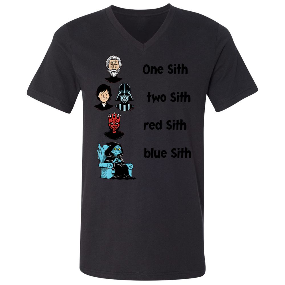 Unisex V-Neck T-Shirt - SV2YJG8X - Black - 16