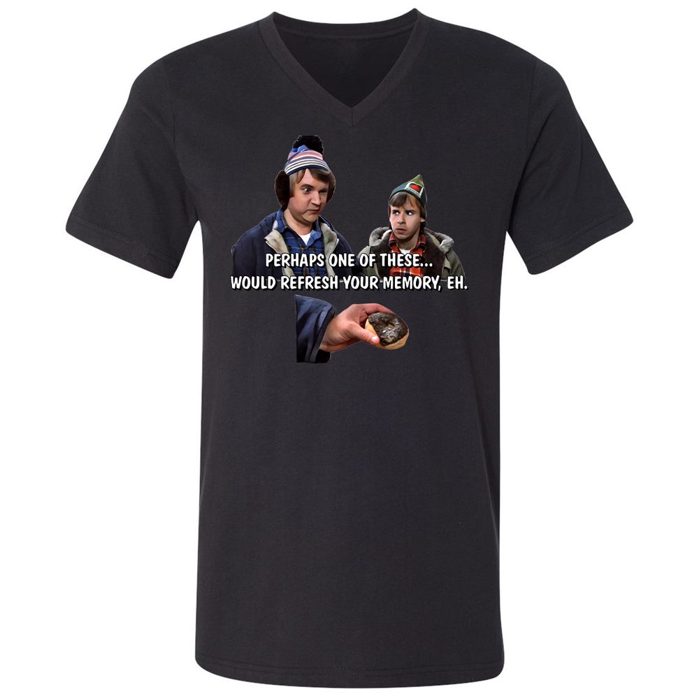 Unisex V-Neck T-Shirt - 2HC23MQ7 - Black - 16