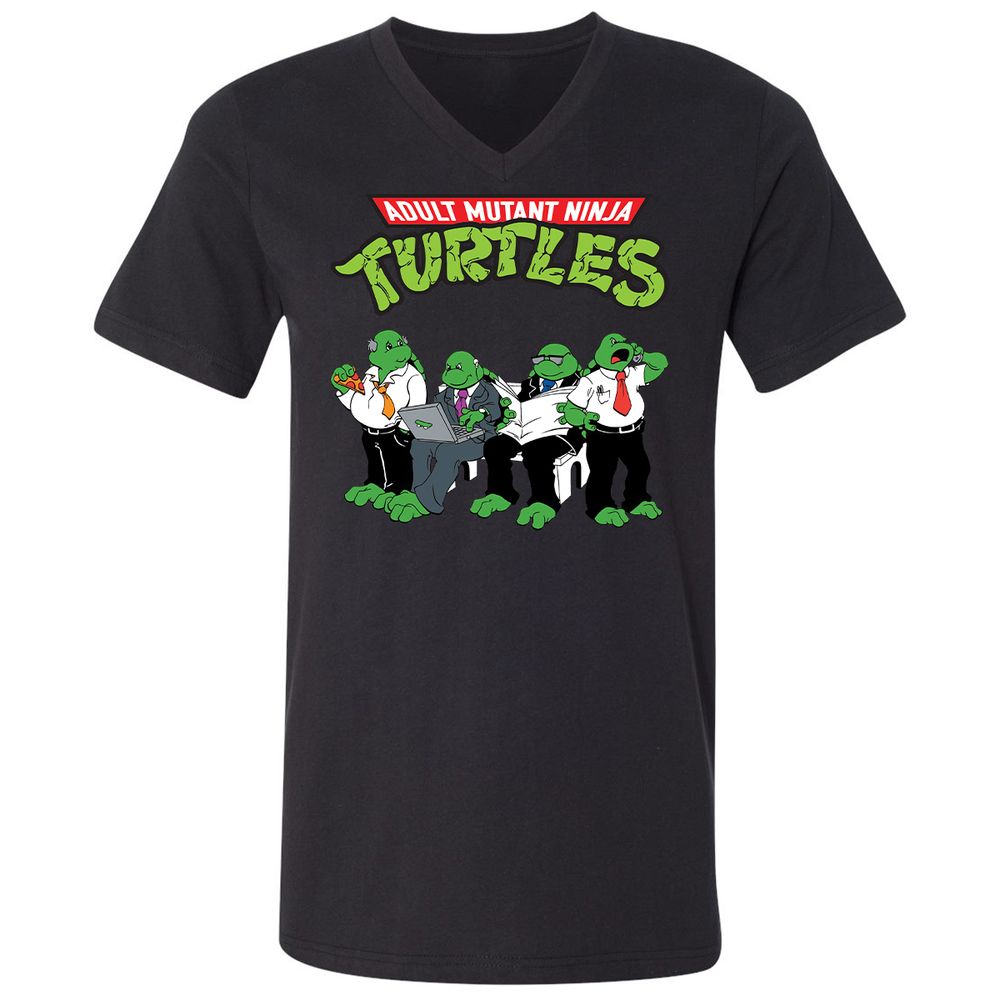 Unisex V-Neck T-Shirt - YFGN3HLW - Black - 16