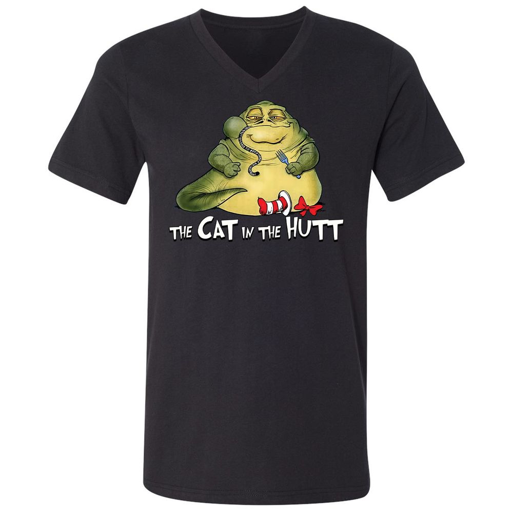 Unisex V-Neck T-Shirt - T5PXPWLN - Black - 16