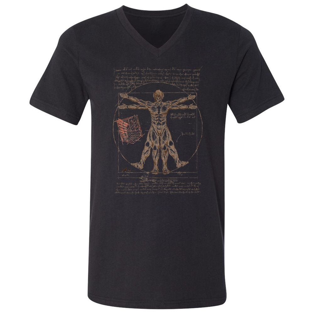 Unisex V-Neck T-Shirt - ZA66T4YB - Black - 16
