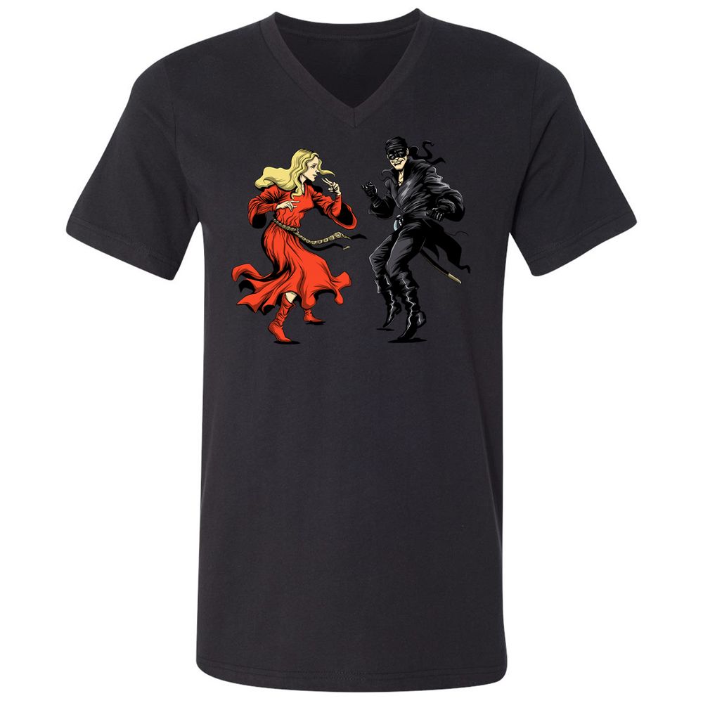 Unisex V-Neck T-Shirt - TEJ7S3MS - Black - 16