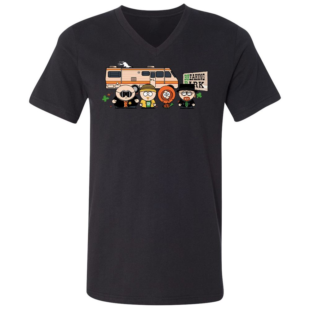 Unisex V-Neck T-Shirt - 83LKWJSC - Black - 16