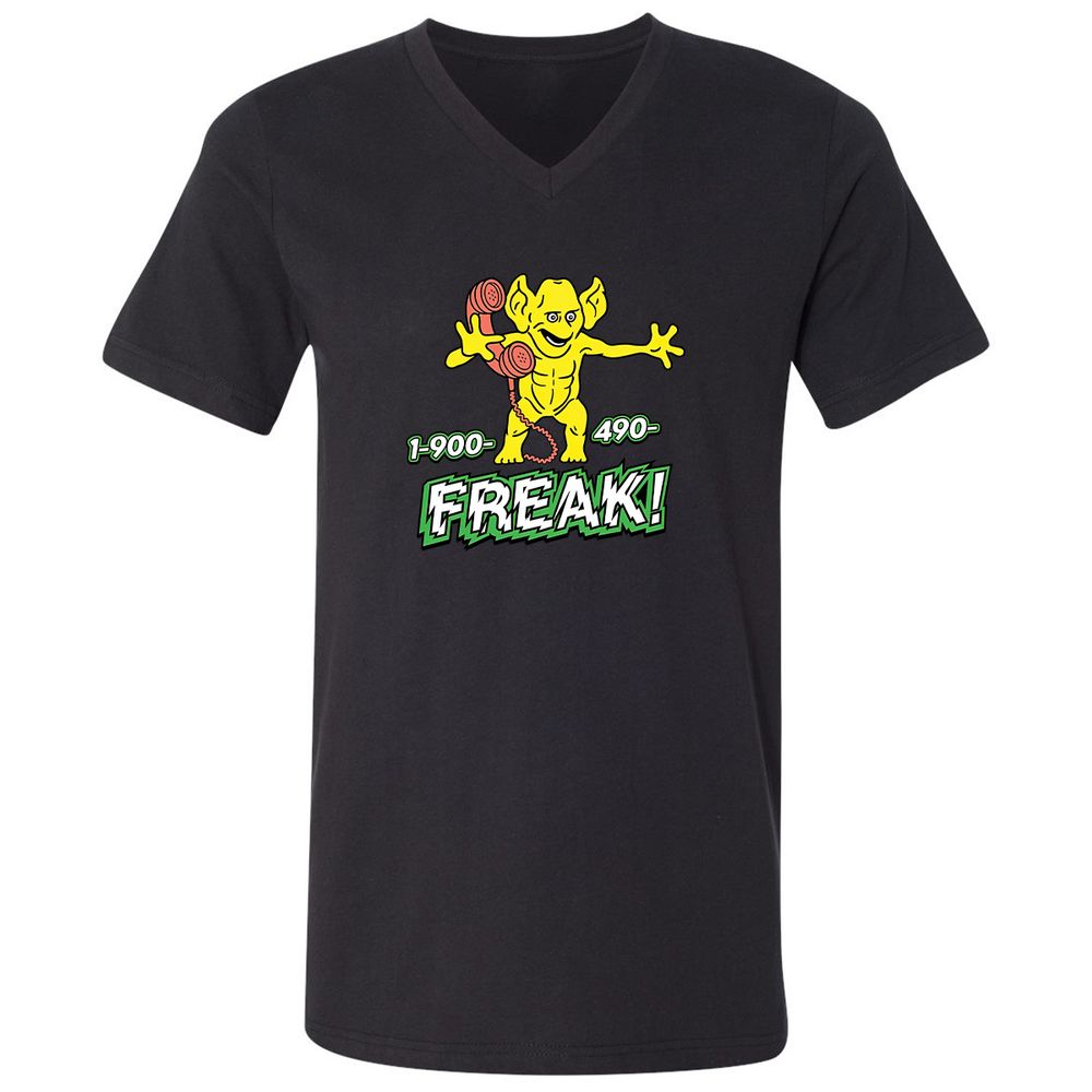 Unisex V-Neck T-Shirt - 7DX7D5LC - Black - 16