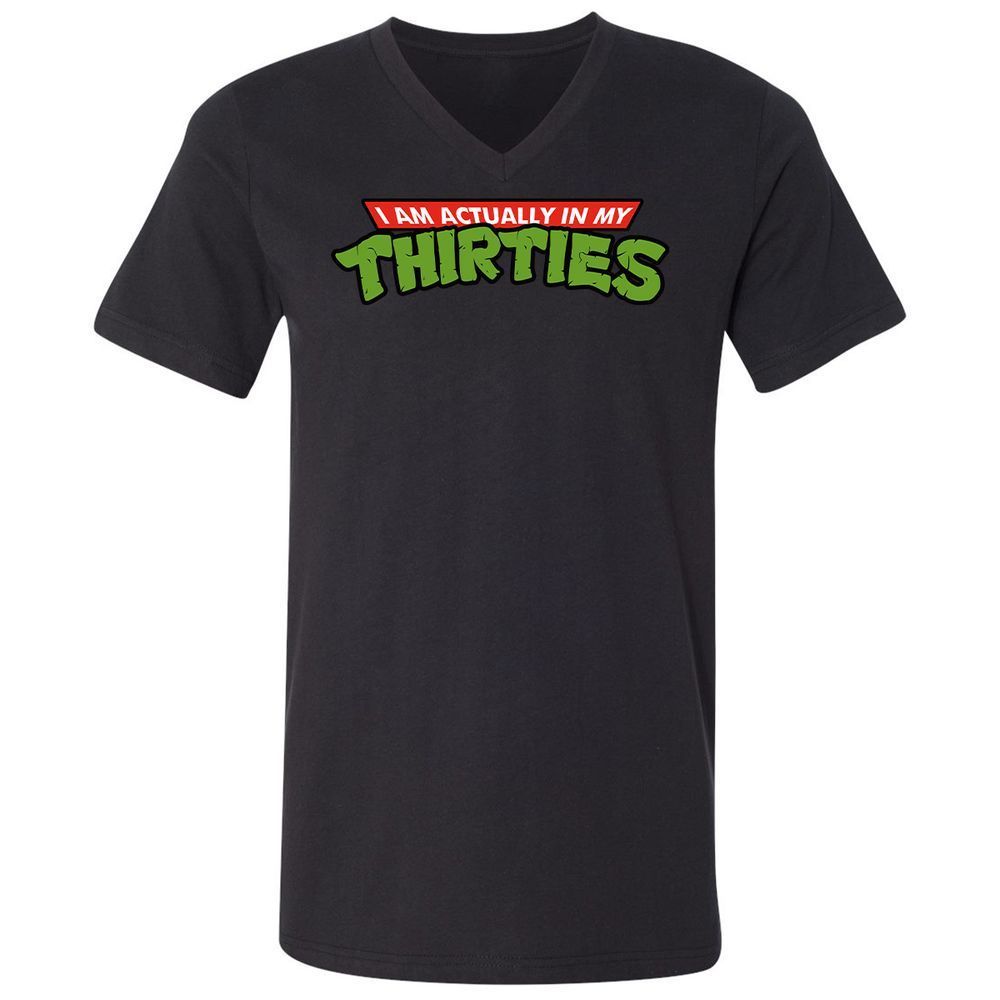 Unisex V-Neck T-Shirt - BE1Z43Q9 - Black - 16