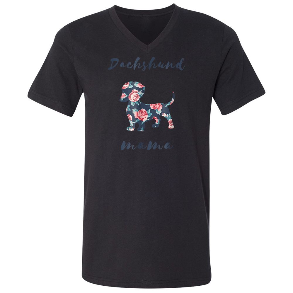 Unisex V-Neck T-Shirt - 9GVVSUQJ - Black - 16