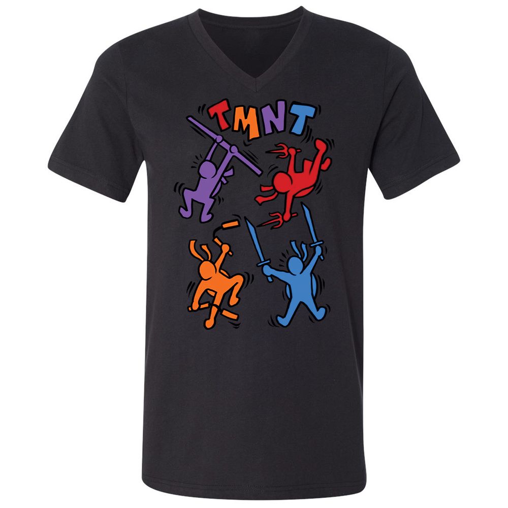 Unisex V-Neck T-Shirt - XPPCFY9W - Black - 16