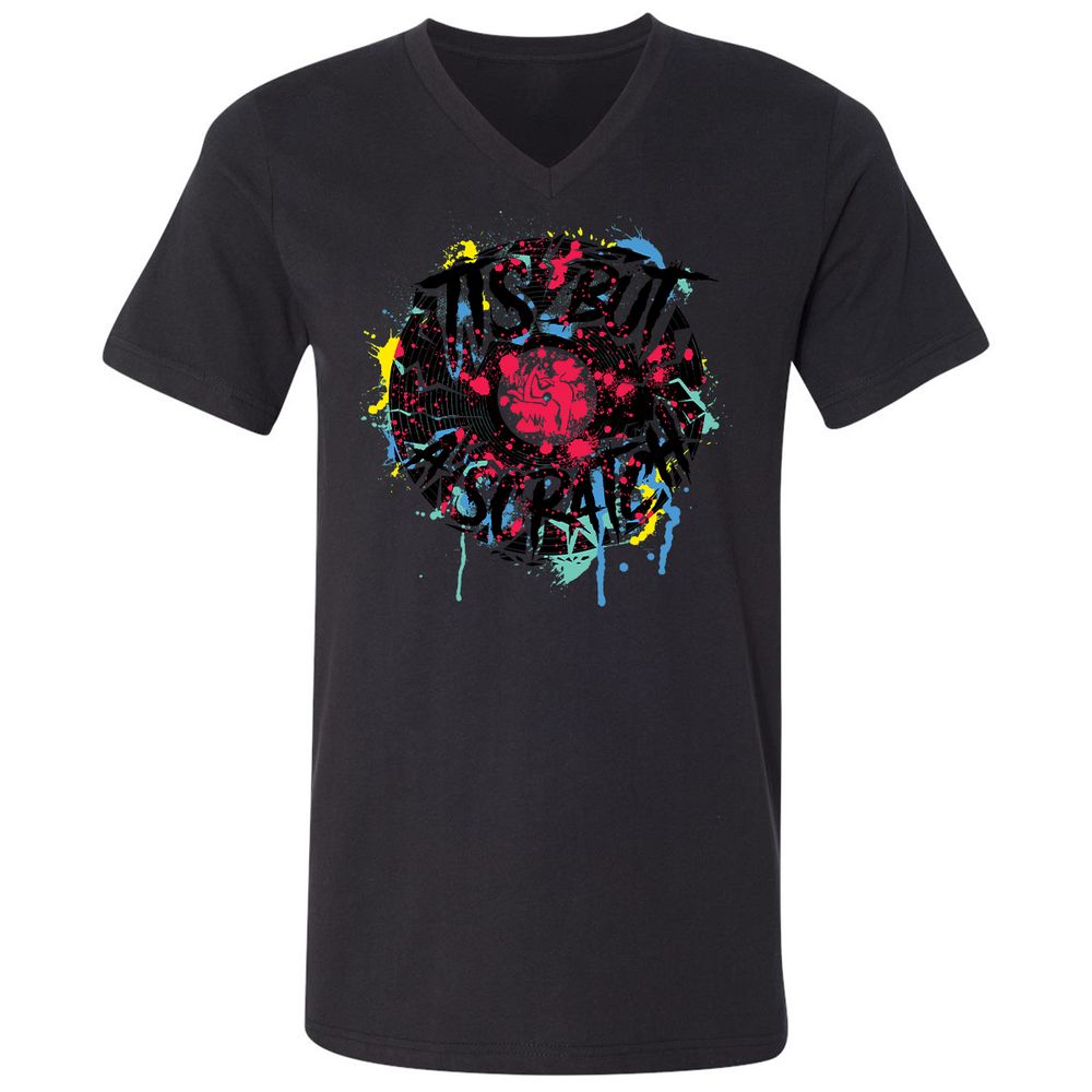 Unisex V-Neck T-Shirt - CKR651FE - Black - 16