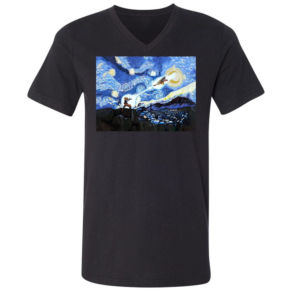 Unisex V-Neck T-Shirt - 7UW6S7JB - Black - 16