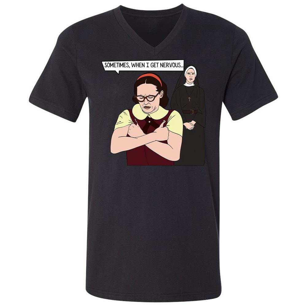 Unisex V-Neck T-Shirt - 276FPWN7 - Black - 16