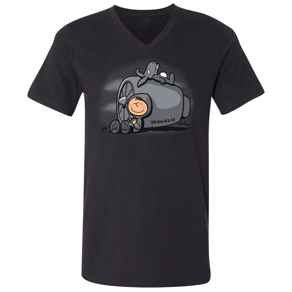 Unisex V-Neck T-Shirt - 42AFLYKU - Black - 16