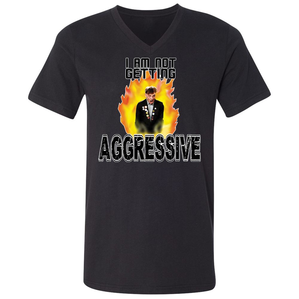 Unisex V-Neck T-Shirt - FMAZ4X5L - Black - 16