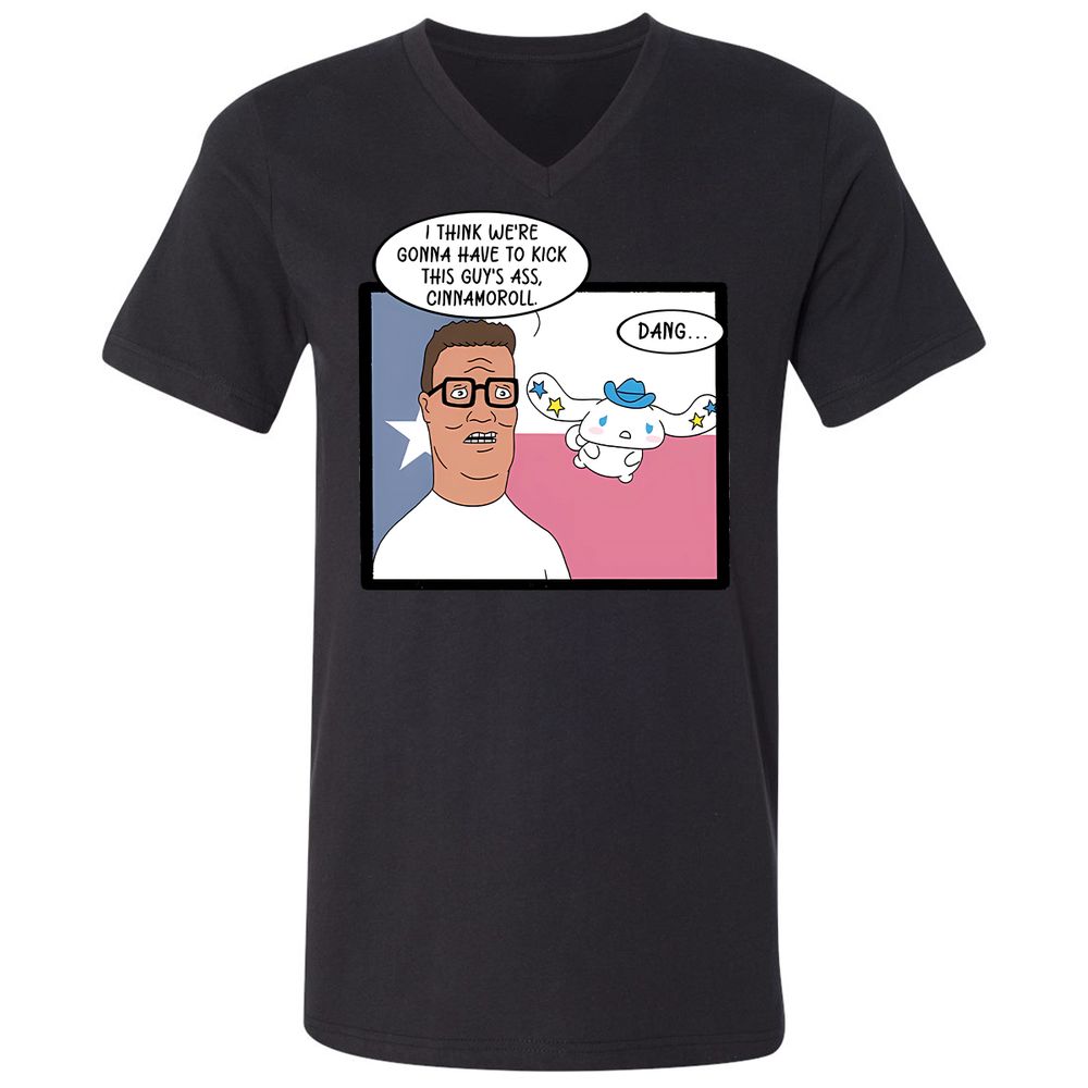 Unisex V-Neck T-Shirt - 78JRJWKD - Black - 16