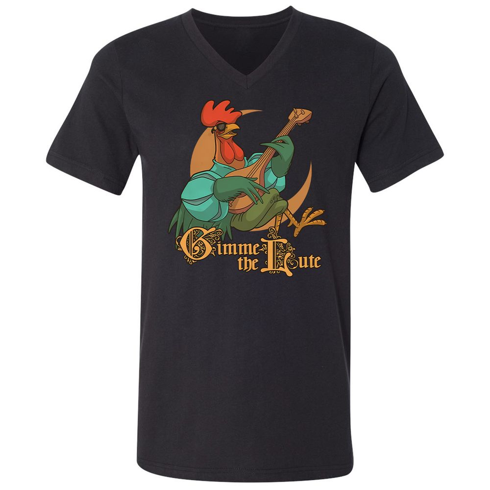 Unisex V-Neck T-Shirt - 6M3M9VZ9 - Black - 16