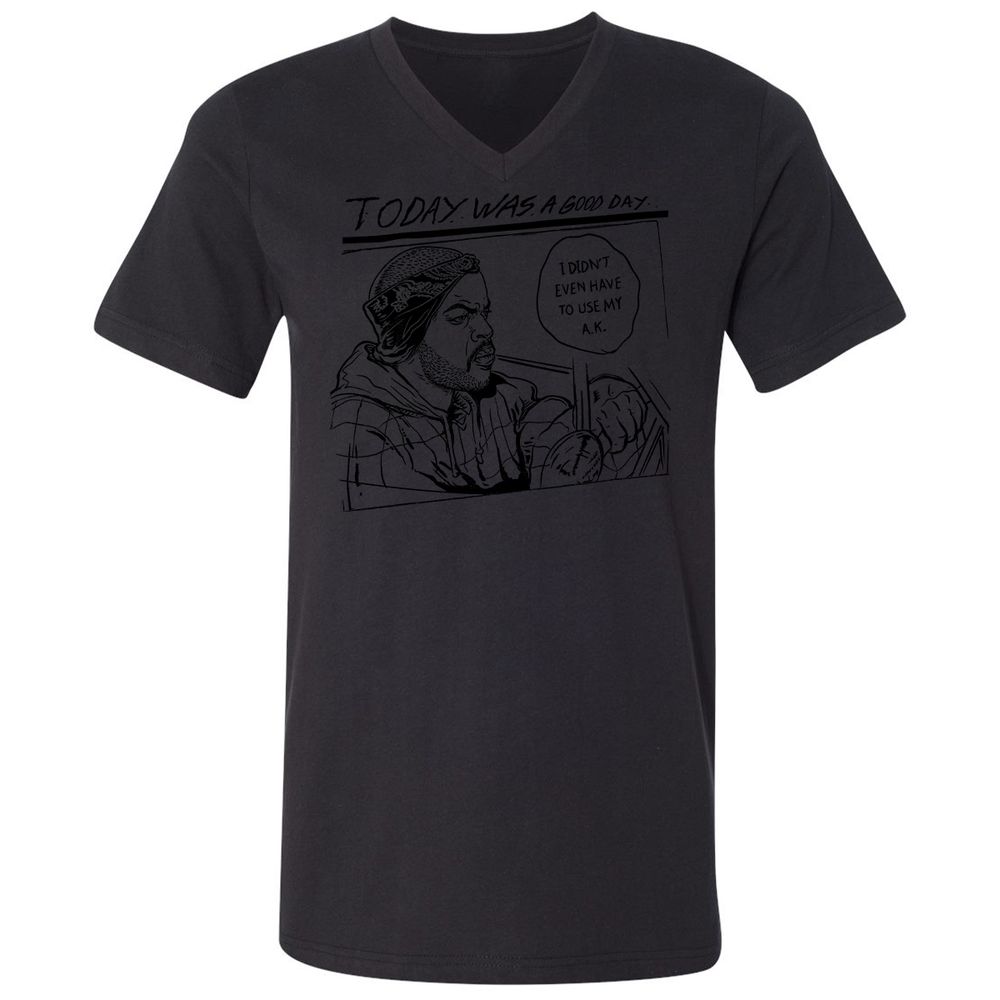 Unisex V-Neck T-Shirt - FKAZEEUL - Black - 16