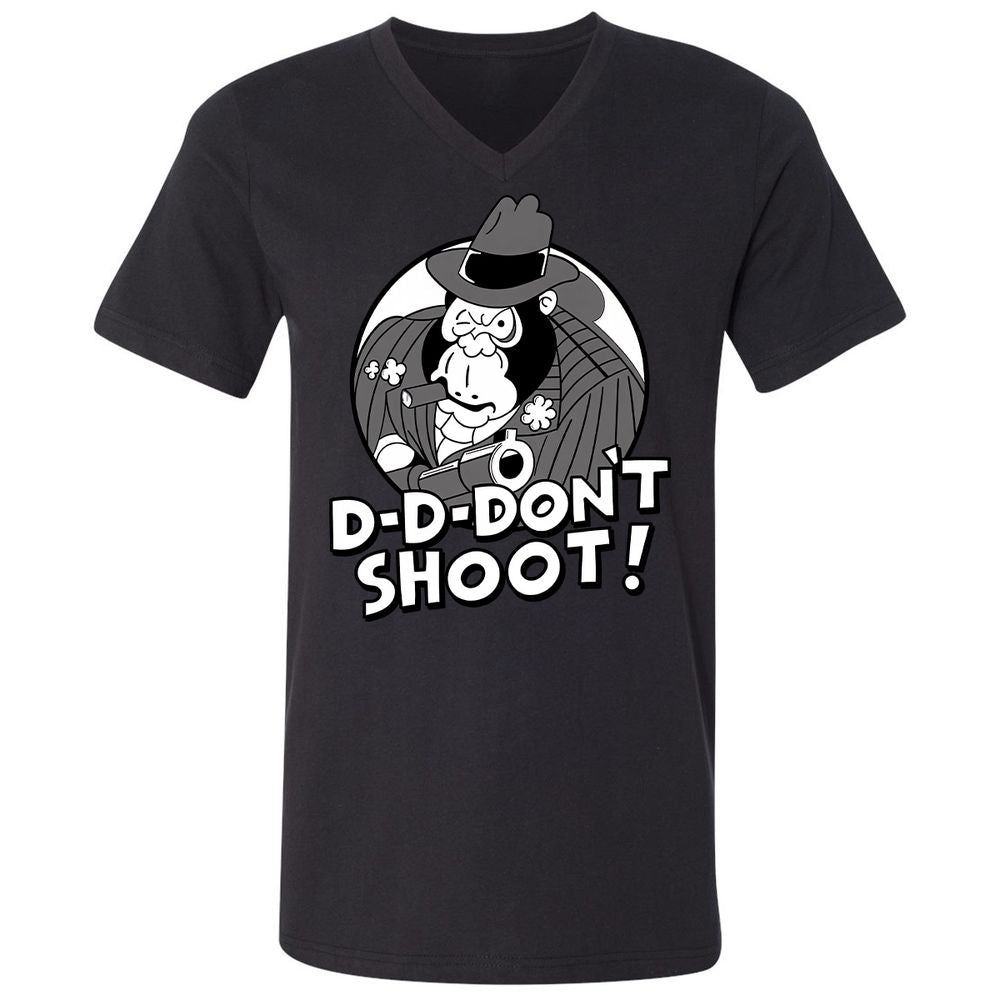 Unisex V-Neck T-Shirt - 822R21XH - Black - 16
