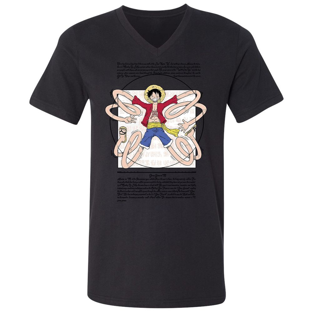 Unisex V-Neck T-Shirt - 29GF38BW - Black - 16