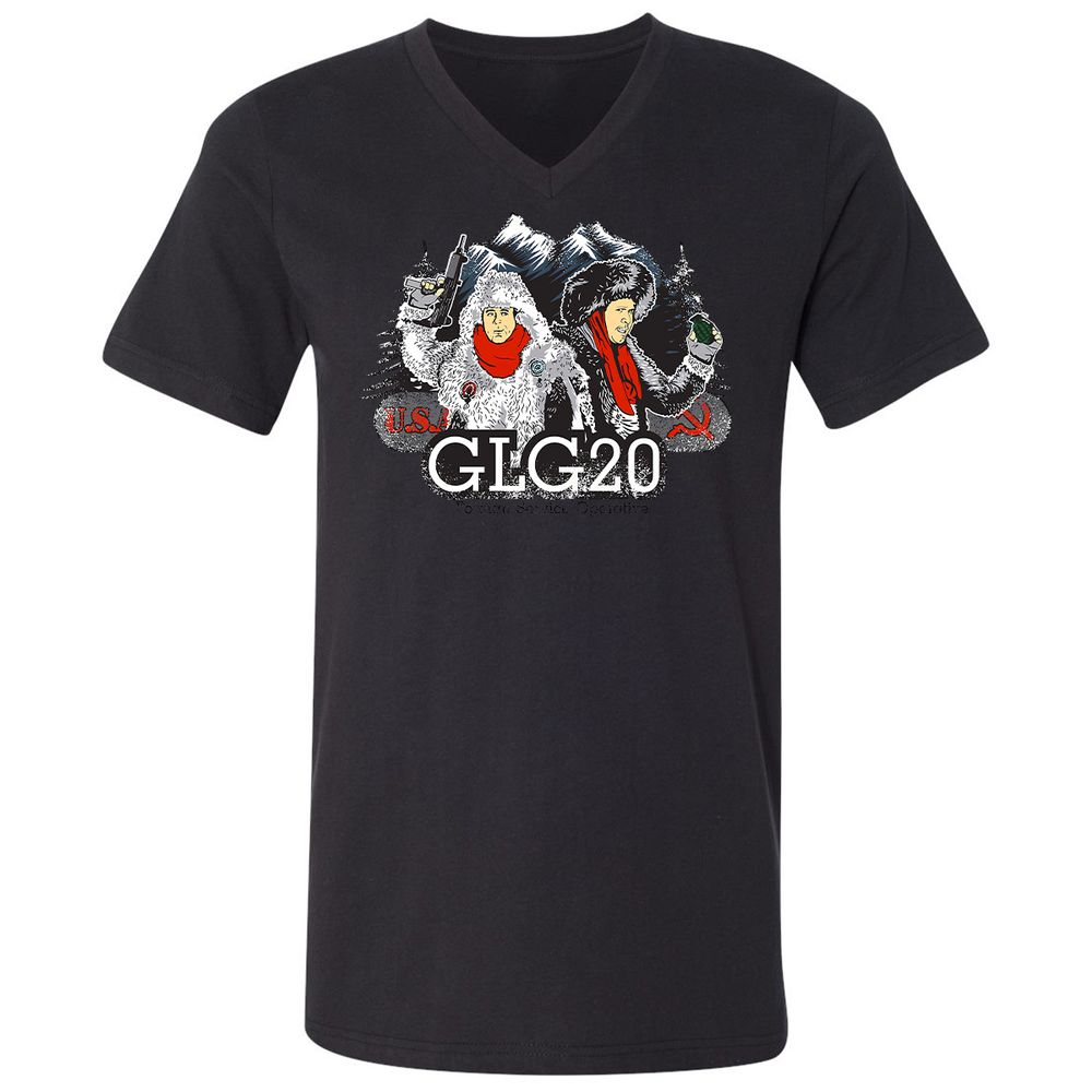 Unisex V-Neck T-Shirt - EQZB5MKD - Black - 16
