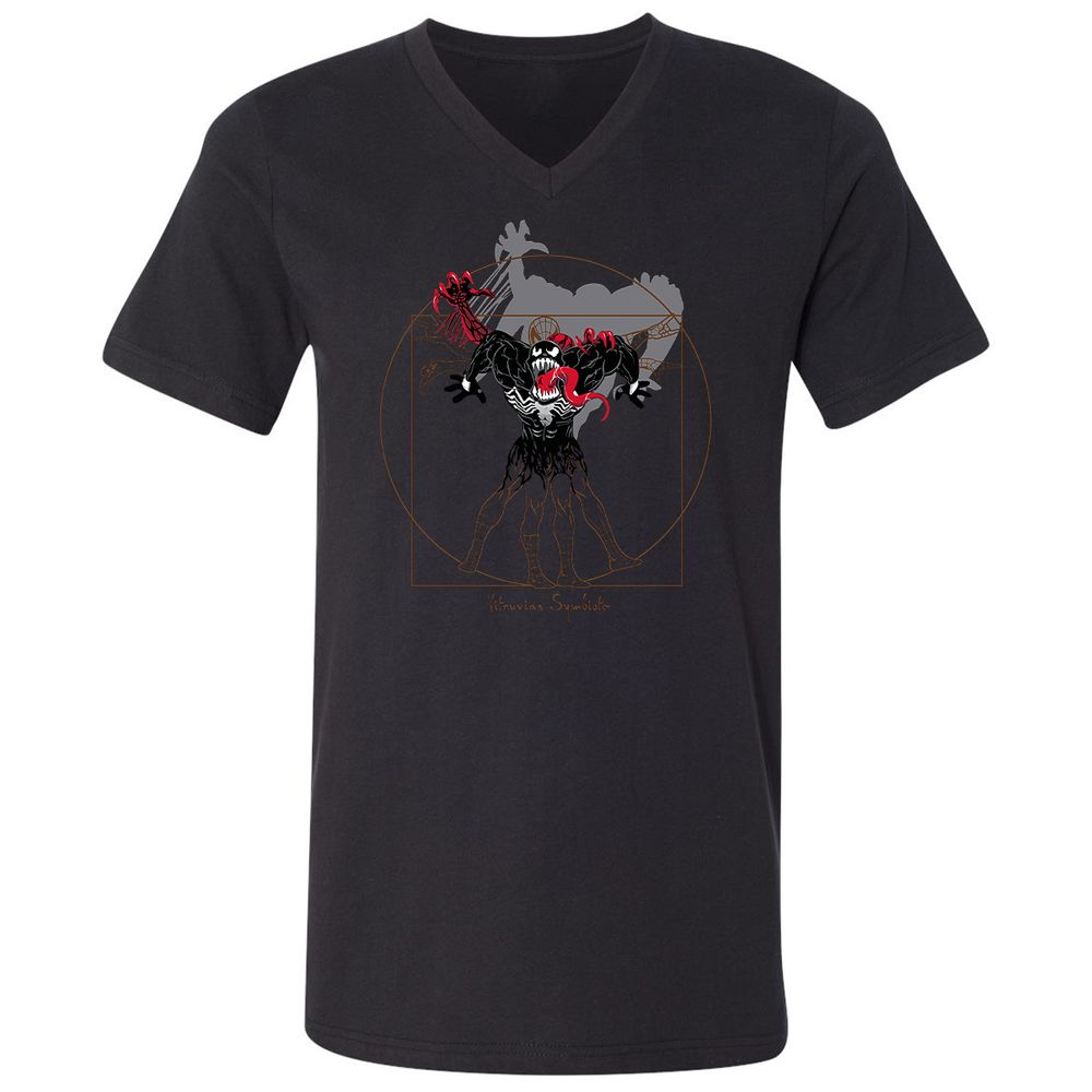 Unisex V-Neck T-Shirt - C5HJMXM3 - Black - 16