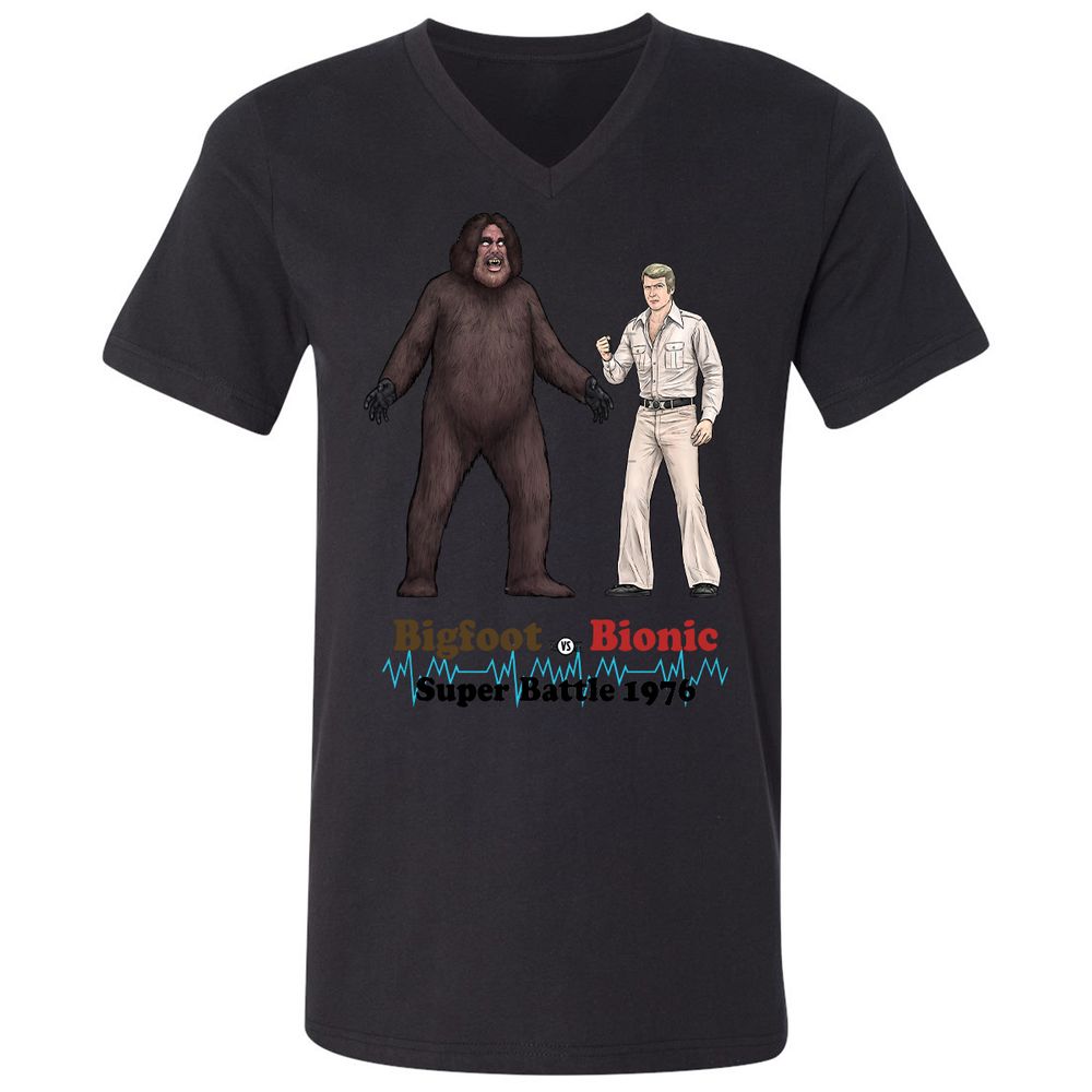 Unisex V-Neck T-Shirt - G7NMGAGQ - Black - 16