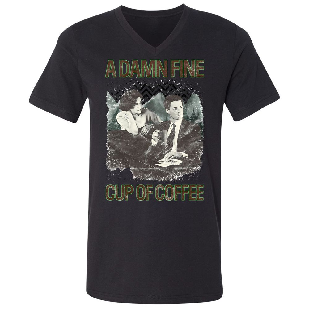 Unisex V-Neck T-Shirt - NFF1TDD7 - Black - 16
