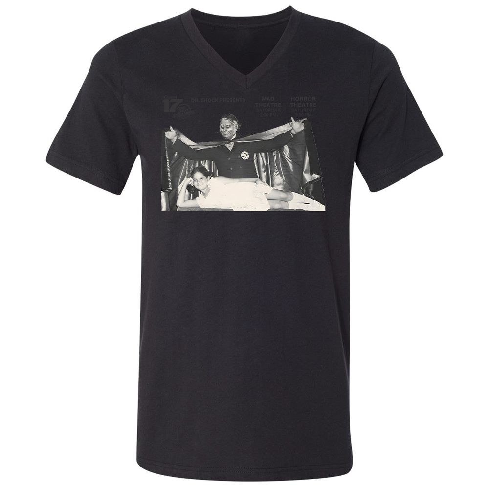 Unisex V-Neck T-Shirt - FJDKZ273 - Black - 16