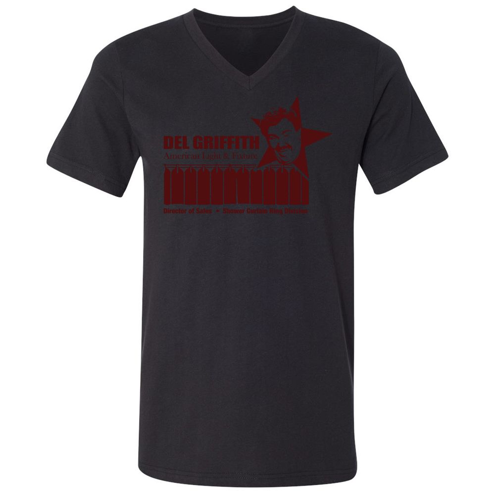 Unisex V-Neck T-Shirt - P96A8FZD - Black - 16