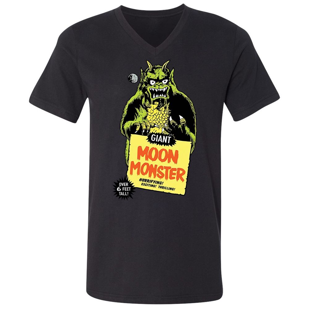 Unisex V-Neck T-Shirt - QU549D3W - Black - 16