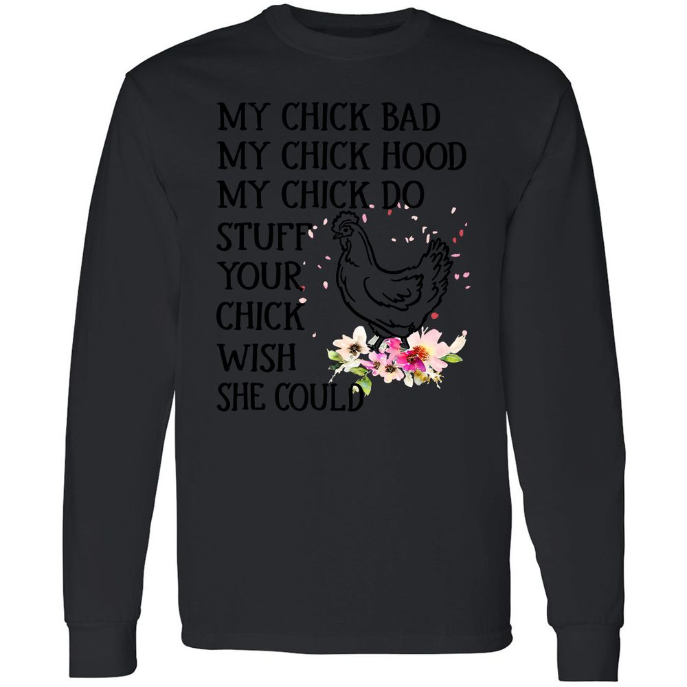 Long Sleeve T-Shirt - QZ9V13M7 - Black - 16