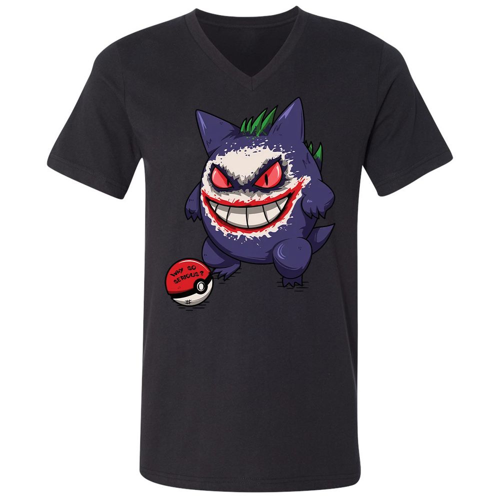 Unisex V-Neck T-Shirt - R7ZX8CL3 - Black - 16