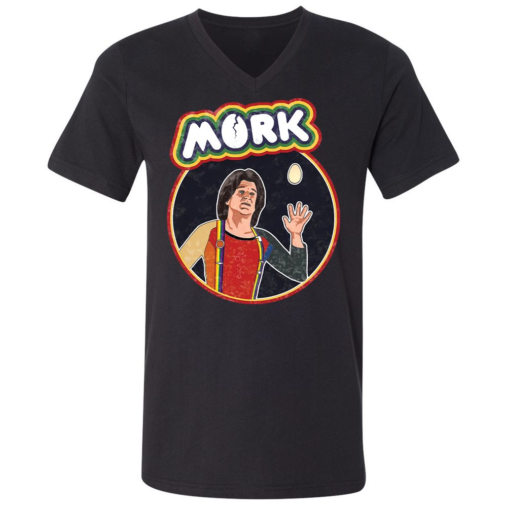 Unisex V-Neck T-Shirt - LWM9SJV7 - Black - 16