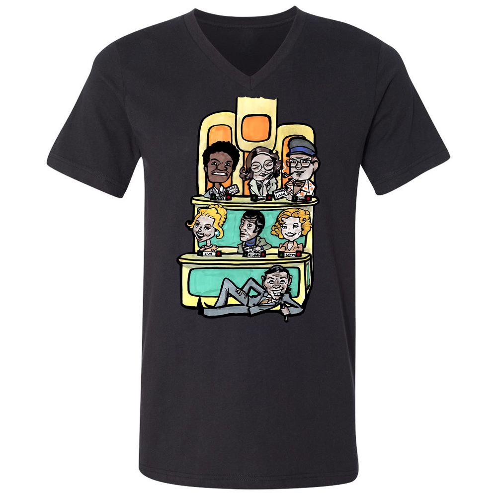 Unisex V-Neck T-Shirt - VU3S8K4U - Black - 16