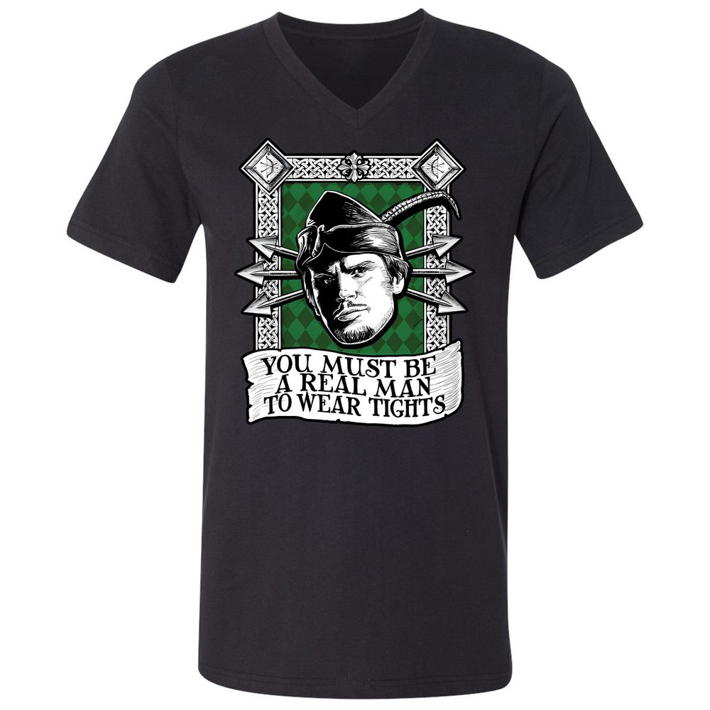 Unisex V-Neck T-Shirt - P5RFAG94 - Black - 16